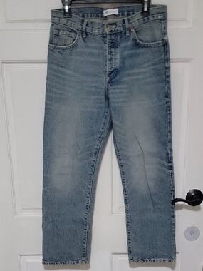 Zara Men’s Washed Light Blue Straight Jeans